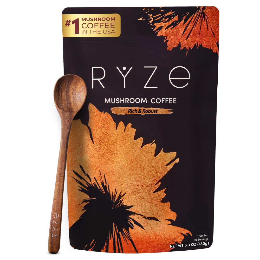 Amazon.com : RYZE SUPERFOODS Mushroom Coffee Dark Roast, 6